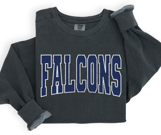 Falcons (Outlined Arch - Navy/White) - DTF