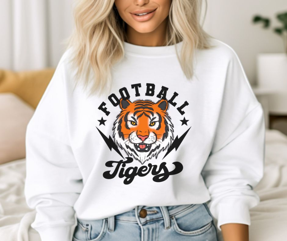 Football Bolt Mascot - Tigers - DTF