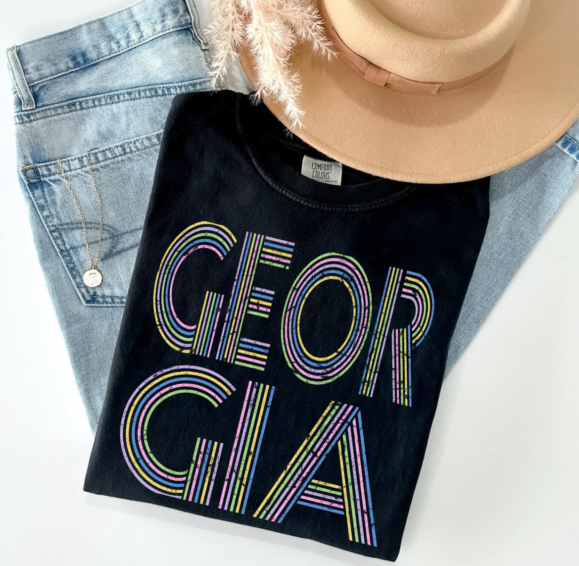 Georgia (retro lines distressed) - DTF