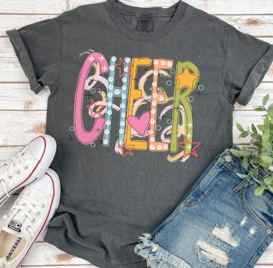 Cheer (Colorful Hand Drawn Design) - DTF