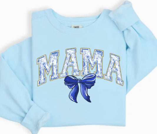 Mama with bow (Toile Words) - DTF