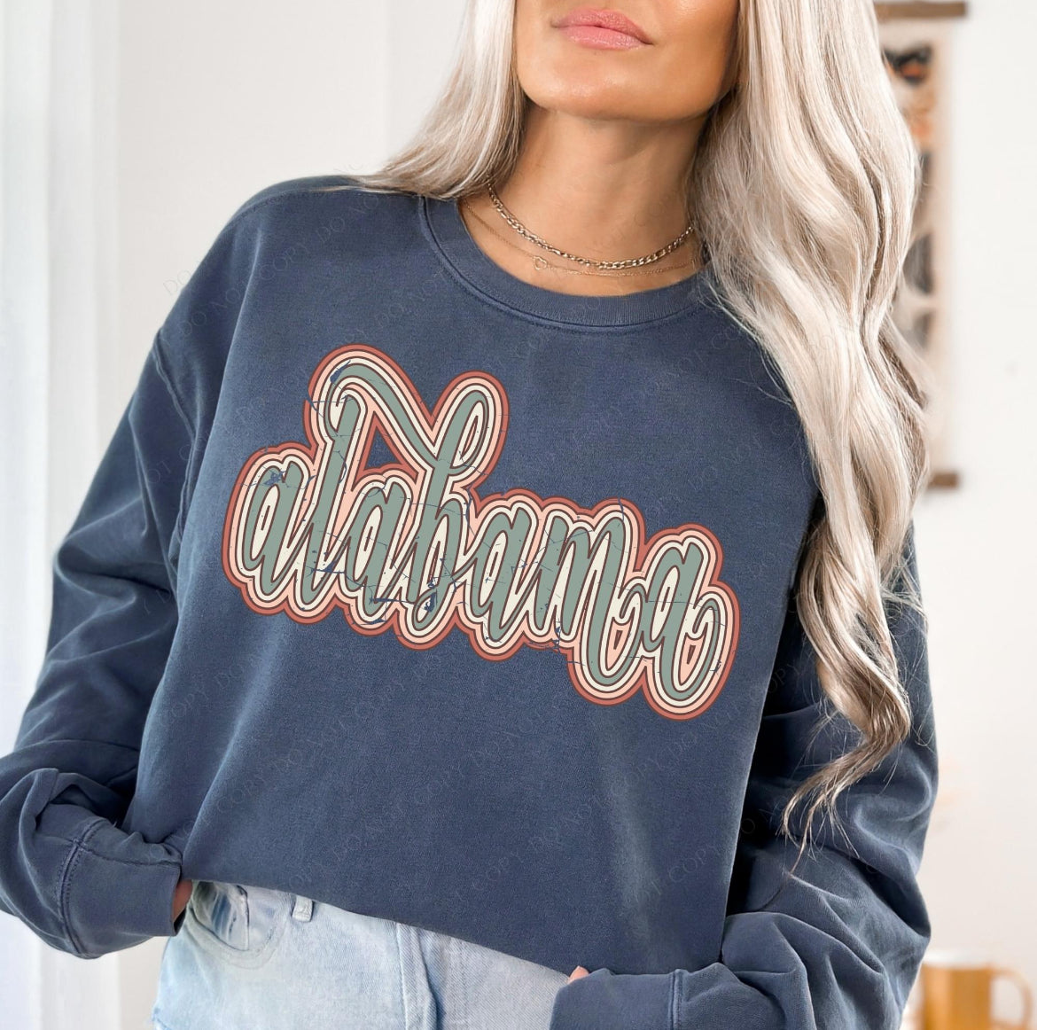 Alabama (boho stacked distressed) - DTF