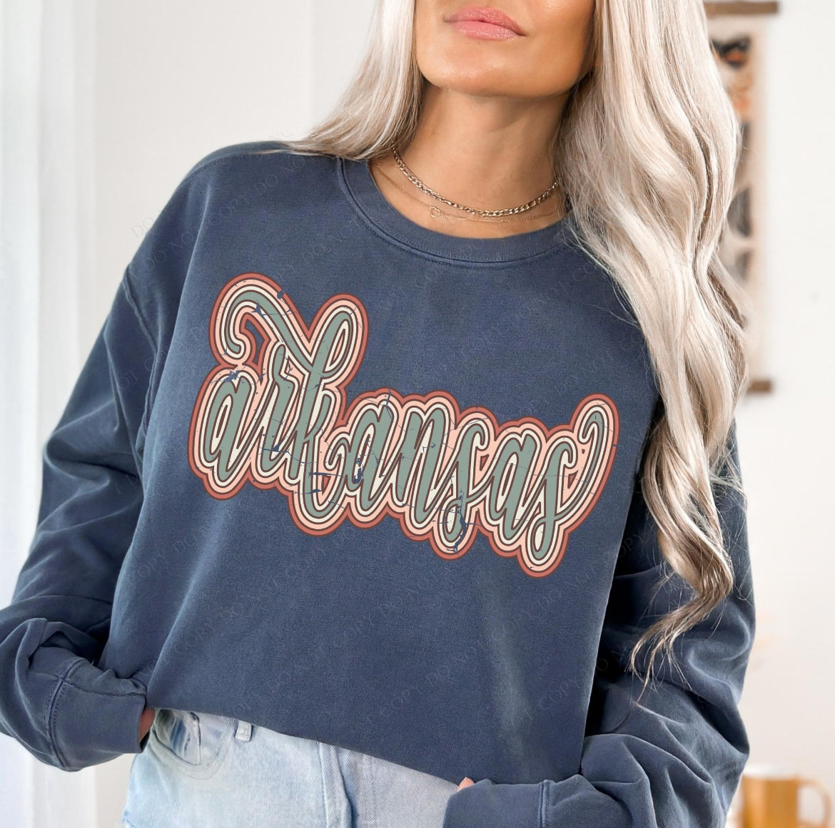 Arkansas (boho stacked distressed) - DTF