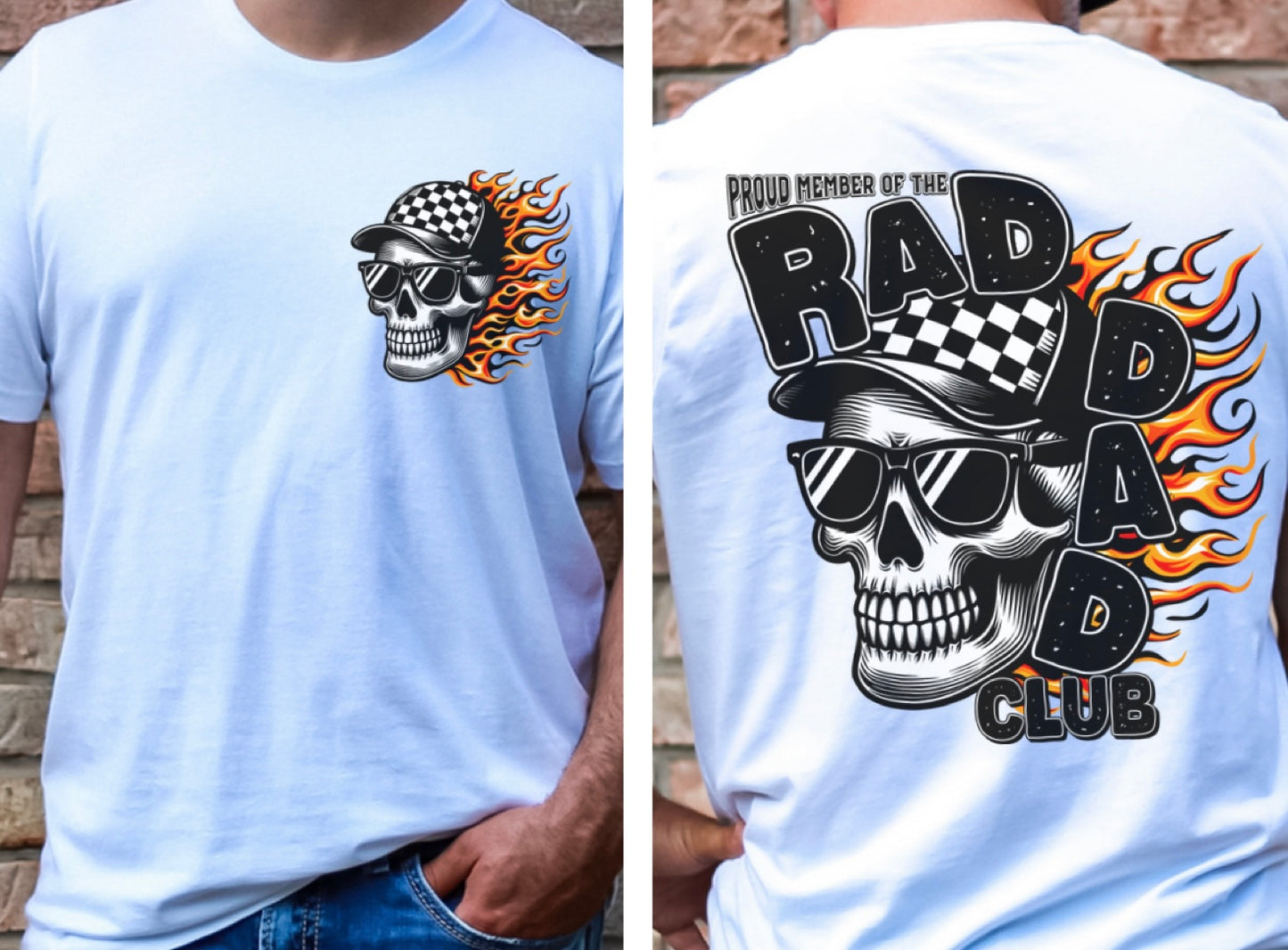 Rad Dad Club (2-in-1 front pocket/back design) - DTF