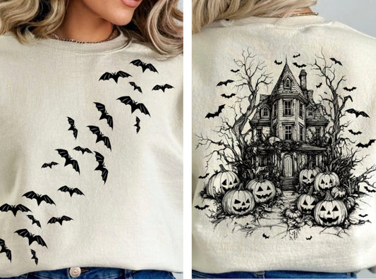 Vintage Halloween (front/back design) - DTF