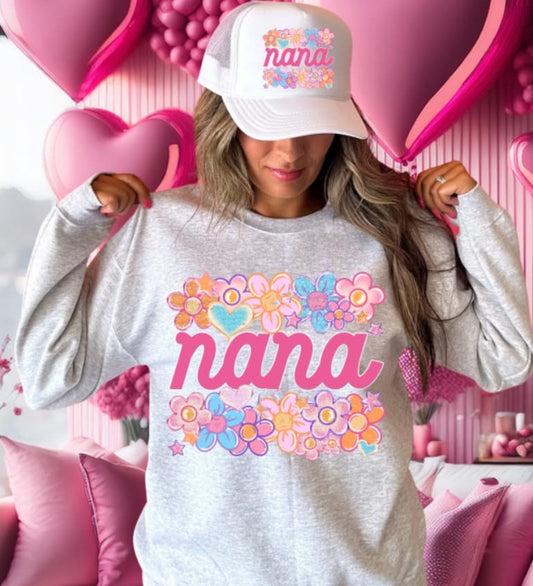 Nana (Floral Heart Valentine Family Names) - DTF