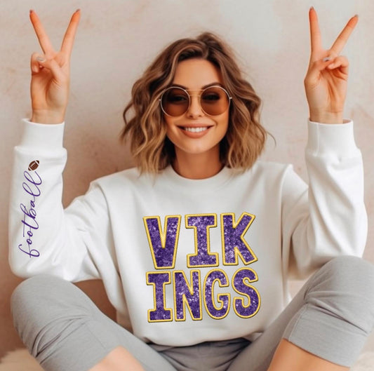 Vikings (Football teams - Sequins/Embroidery look) - DTF