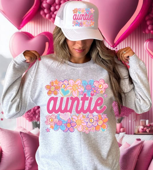 Auntie (Floral Heart Valentine Family Names) - DTF