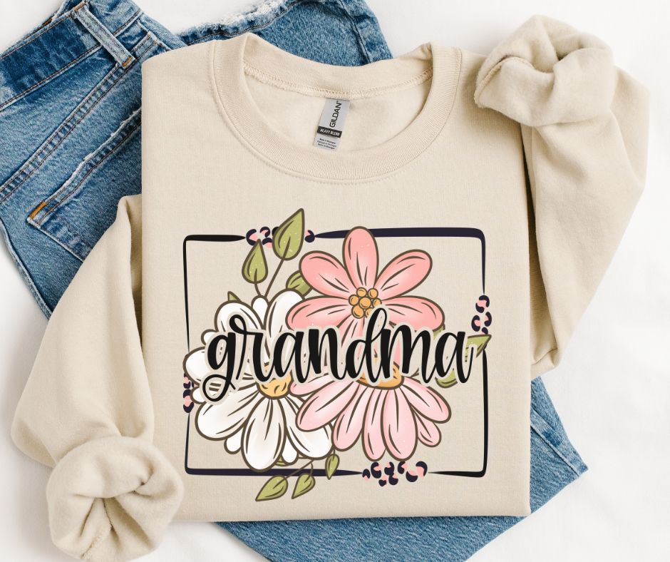 Grandma (Spring Floral Frame Names/Titles) - DTF