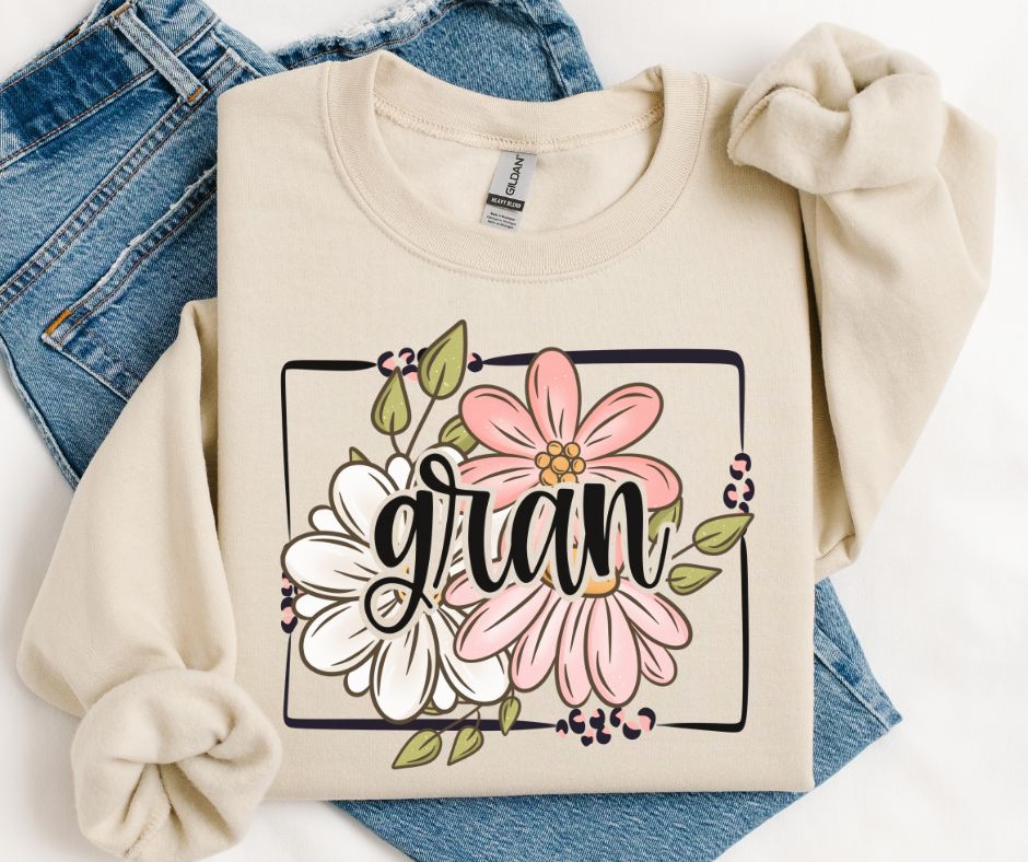 Gran (Spring Floral Frame Names/Titles) - DTF