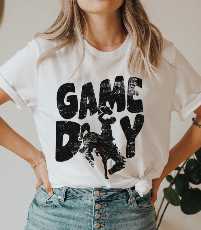 Game Day Buckaroos Print Mascot (black) - DTF