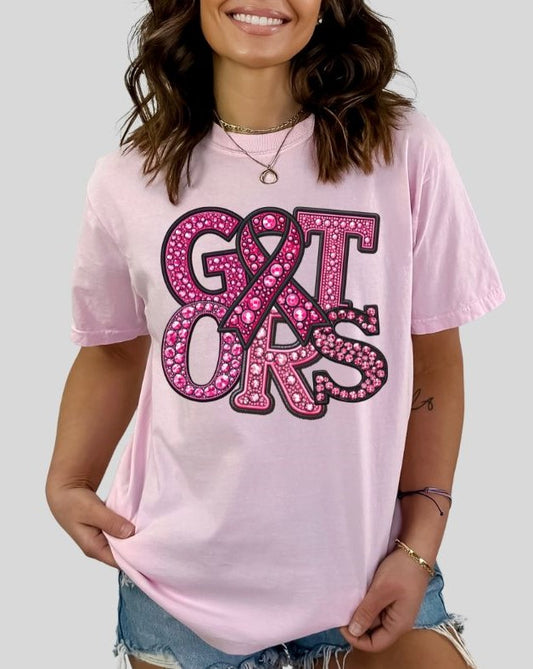 Gators (PINK Faux Rhinestone Mascots) - DTF