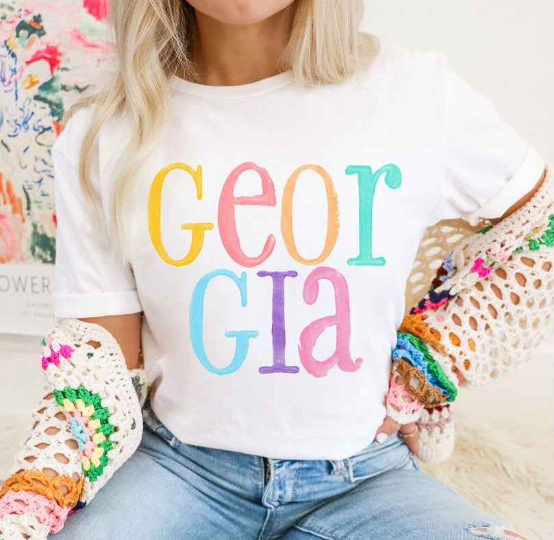 Georgia (distressed watercolor) - DTF