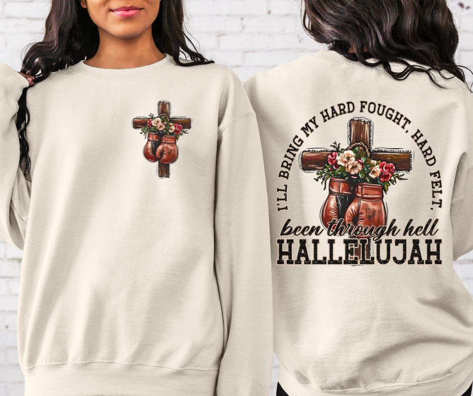 Hard Fought Hallelujah (2-in-1 front/back combo) - DTF