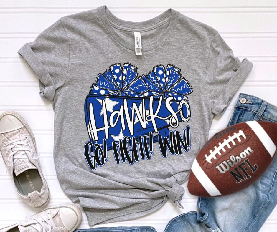 Go Fight Win (Hawks - Royal Blue) - DTF