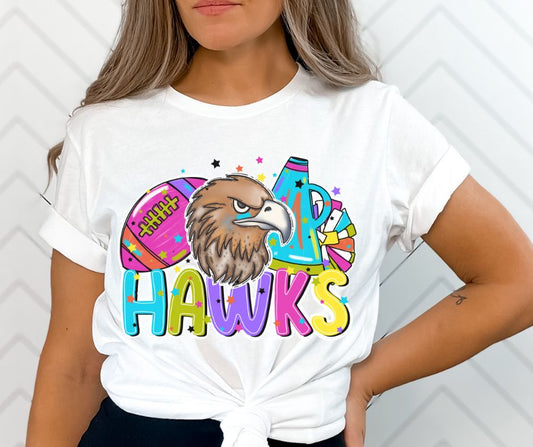 Hawks (Mascots - Bright Cheer and Football) - DTF