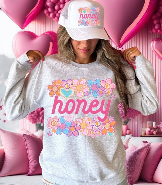 Honey (Floral Heart Valentine Family Names) - DTF