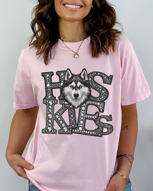 Huskies (Faux Rhinestone Mascots) - DTF