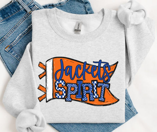 Jacket Spirit - Orange/Royal Blue (Spirit Pennant Mascot) - DTF