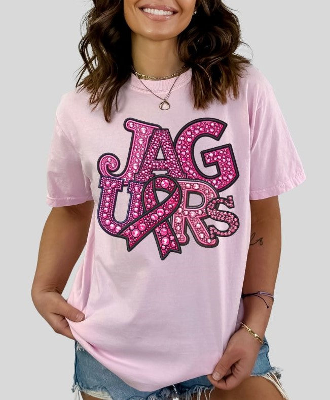 Jaguars (PINK Faux Rhinestone Mascots) - DTF