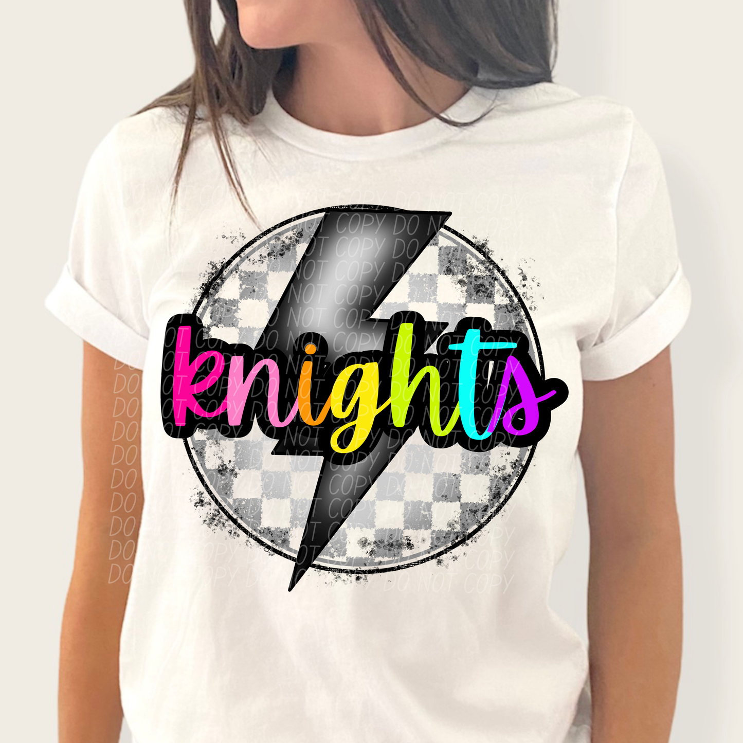 Knights (Colorful Checkered Bolt) - DTF