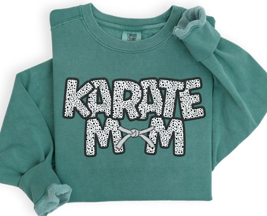 Karate Mom (Belt - Dalmatian Dots) - DTF