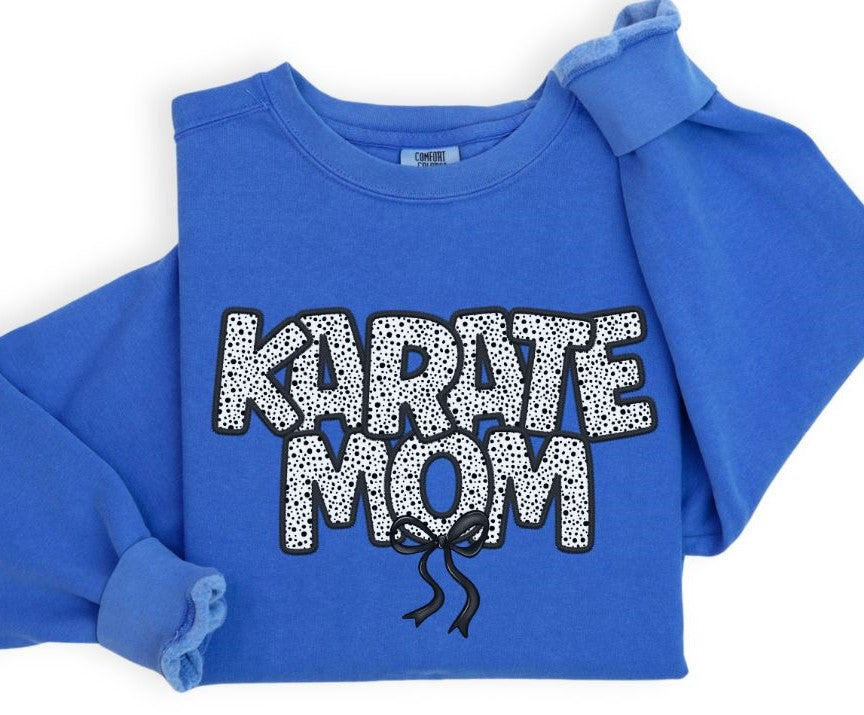 Karate Mom (Bow - Dalmatian Dots) - DTF