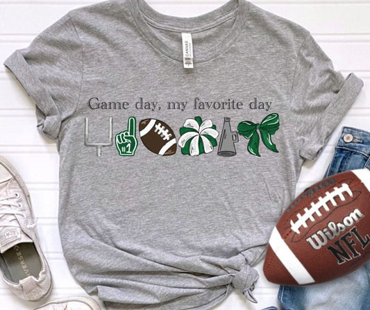 Game Day Favorite Day (Green - Football)- DTF