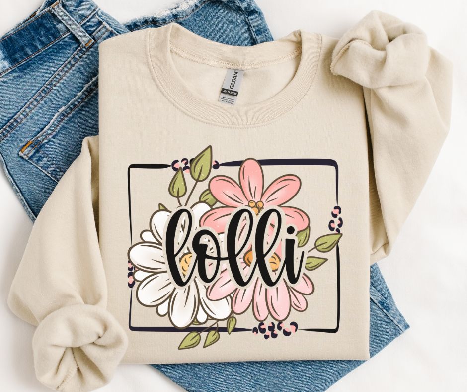 Lolli (Spring Floral Frame Names/Titles) - DTF