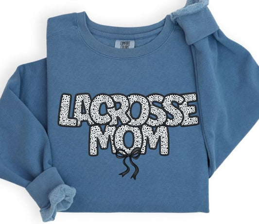 Lacrosse Mom (Bow - Dalmatian Dots) - DTF