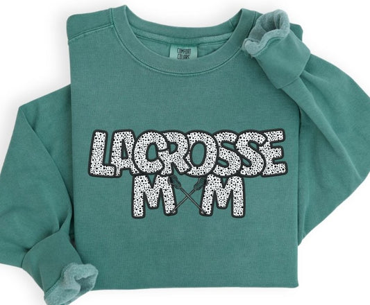 Lacrosse Mom (Sticks - Dalmatian Dots) - DTF