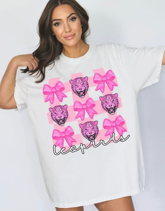 Leopards (Coquette Bows/Mascot collage) - DTF