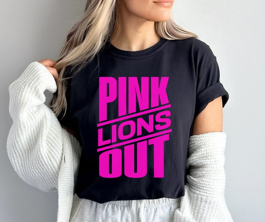 Lions (Pink Out Slanted) - DTF