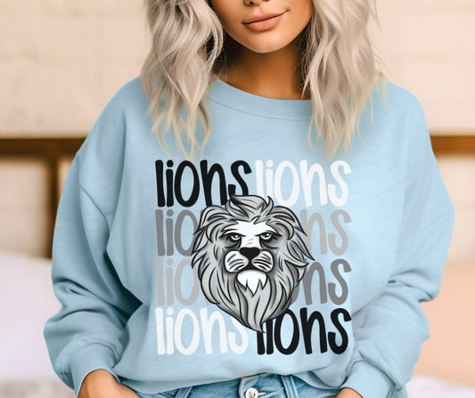 Lions (Monochromatic Mascots) - DTF