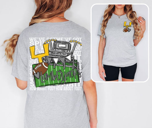 We've Got Spirit (Lumberjacks - Grey) - white background - DTF