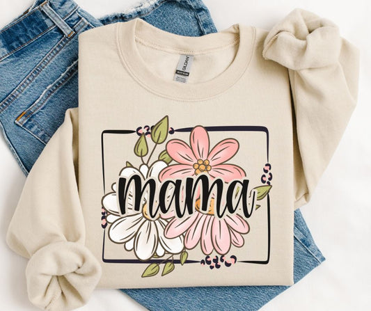 Mama (Spring Floral Frame Names/Titles) - DTF