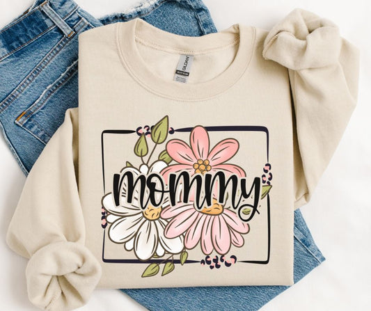 Mommy (Spring Floral Frame Names/Titles) - DTF