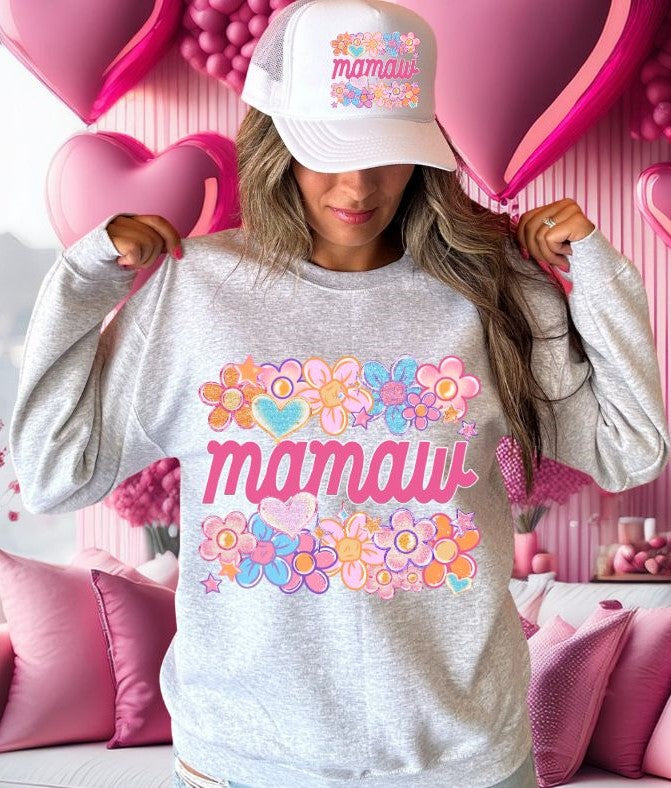 Mamaw (Floral Heart Valentine Family Names) - DTF