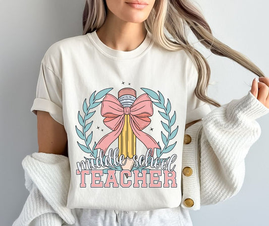 Middle School (School Occupations/Grade Level Teacher Coquette Pencil) - DTF