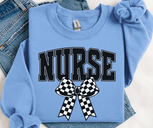 Nurse (Checkered Bow) - DTF