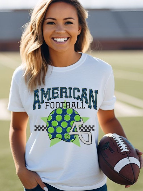 American Football (Navy/Lime Green) - DTF