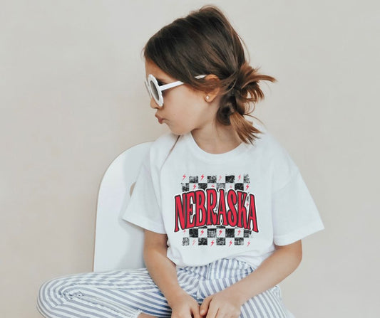 Nebraska checkerboard (red/black) - TODDLER - DTF