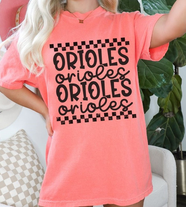 Orioles (Stacked Single Color Mascot) - DTF