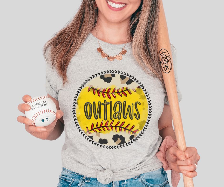 Outlaws (Leopard Softball Mascot) - DTF