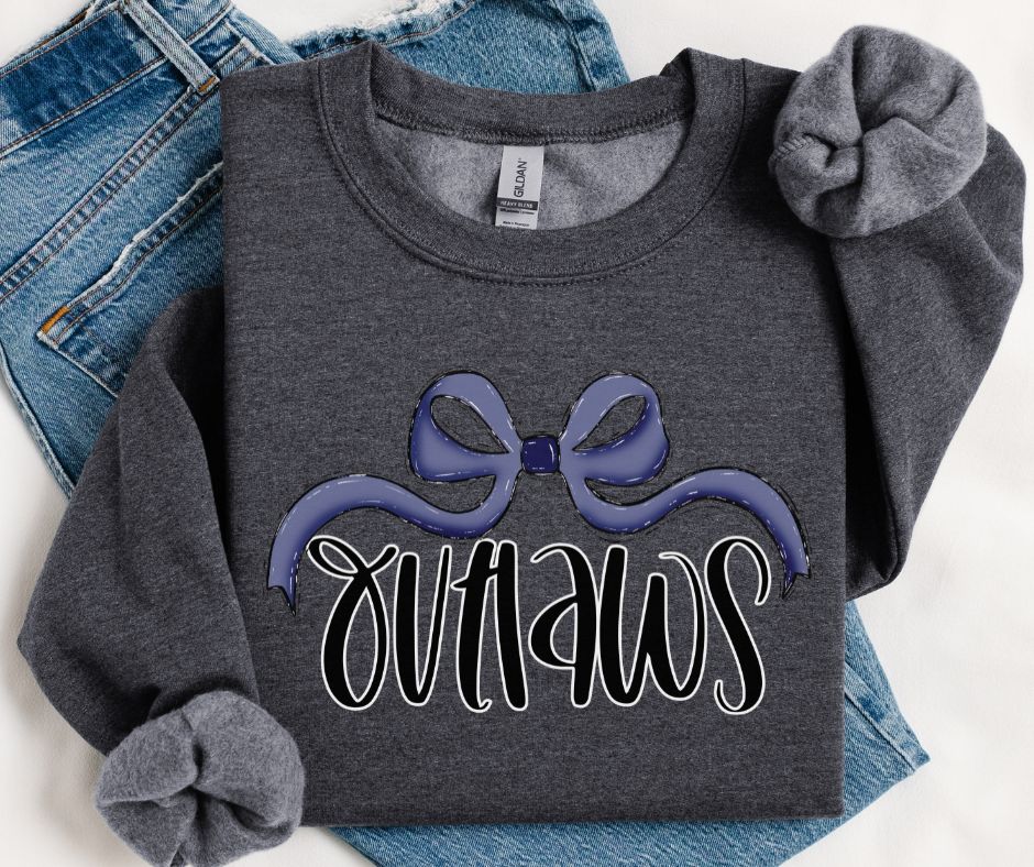 Outlaws (Navy Bow) - DTF