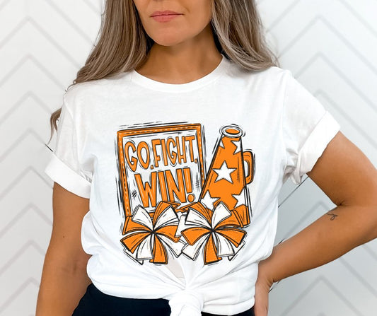 Cheer - Go Fight Win (Orange) - DTF