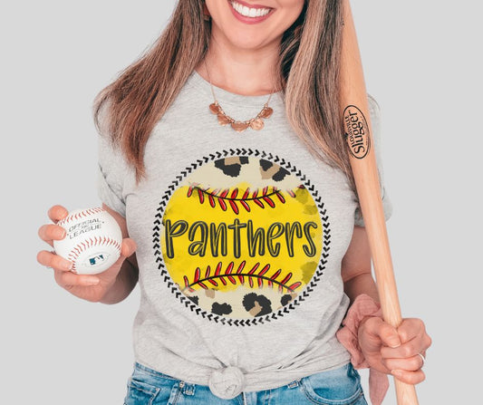 Panthers (Leopard Softball Mascot) - DTF