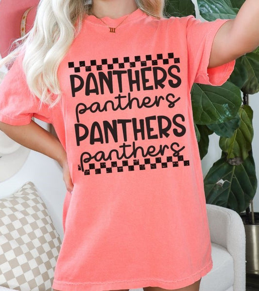 Panthers (Stacked Single Color Mascot) - DTF