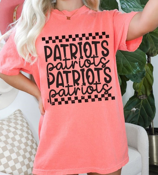 Patriots (Stacked Single Color Mascot) - DTF