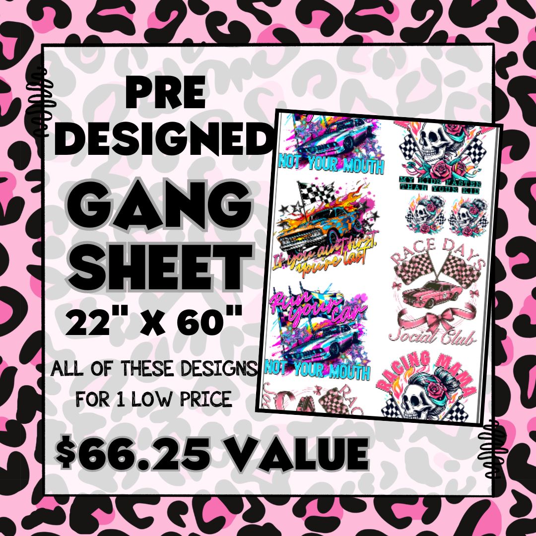 Pre-designed Gang Sheet - Racing